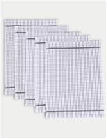 Set of 5 Checked Terry Tea Towels