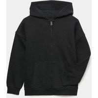 M&S Cotton Rich Plain Hoodie (6-16 Yrs) Black