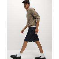 Straight Fit Lightweight Denim Shorts