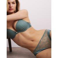 Rosa Lace Wired Push-Up Plunge Bra A-E