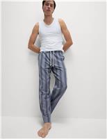 Pure Cotton Striped Loungewear Bottoms