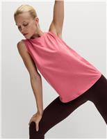 Cotton Blend Textured Yoga Vest Top