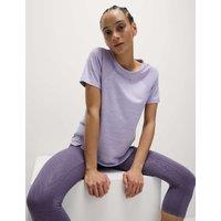 Round Neck Mesh Panel Relaxed T-Shirt