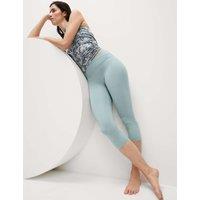 Goodmove Go Balance Wrap Waist Cropped Yoga Leggings Light Mint