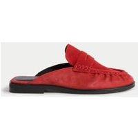 Suede Loafer Mules