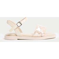 Kids Sequin Strap Sandals (10 Small - 6 Large)