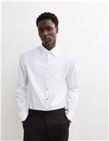 Tailored Fit Pure Cotton Bib Front Dress Shirt