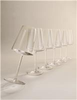 Set of 6 Modern Bordeaux Wine Glasses