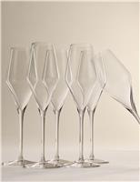 Set of 6 Classic Champagne Flutes