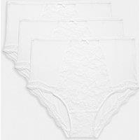 M&S 3pk Jasmine Lace Full Briefs White