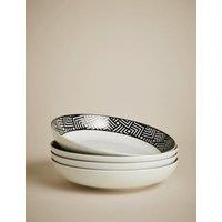 Set of 4 Geometric Pasta Bowls