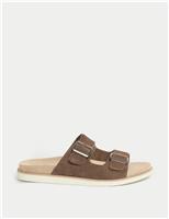 Suede Slip-On Sandals