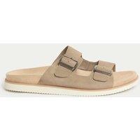 Suede Slip-On Sandals