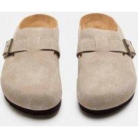 M&S Suede Corkbed Mule Stone