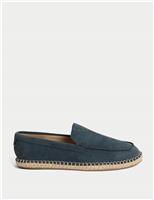 Suede Slip-On Espadrille Loafers