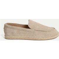 M&S Suede Slip-On Espadrille Loafers Stone