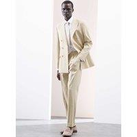 Tailored Fit Italian Performance Linen Blend Suit Trousers
