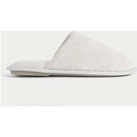 M&S Towelling Mule Slippers with Freshfeet Light Grey