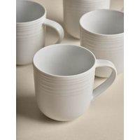 Set of 4 Ribbed Mugs