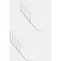 M&S 10pk Cotton Lycra Full Briefs White