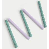 Set of 5 Ridged Dinner Candles