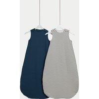 2pk Cotton Rich 2.5 Tog Sleeping Bags (0-36 Mths)