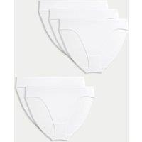 5pk Pure Cotton High Leg Knickers