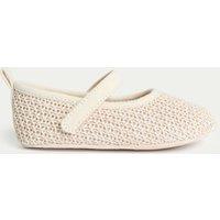 Kids Knitted Ballet Pram Shoes (0-18 Mths)