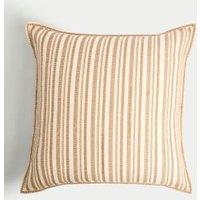 Pure Cotton Striped Embroidered Cushion