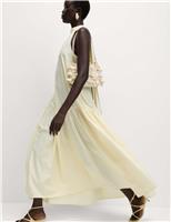 Pure Cotton Midaxi Tiered Dress