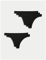 M&S 5pk Pure Cotton Thongs White