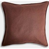 M&S Pure Linen Cushion Chestnut