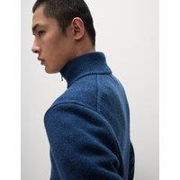 Lambswool Blend Funnel Neck Half Zip Jumper