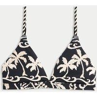 Printed Padded Plunge Bikini Top