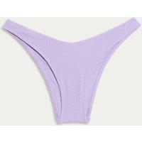 Textured High Leg Bikini Pants