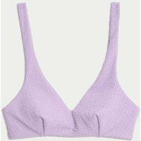 Textured Padded Plunge Bikini Top