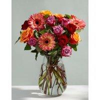 Orange & Purple Roses with Gerbera Bouquet