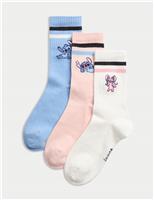 3pk Cotton Rich Lilo & Stitch Socks (6 Small - 7 Large)