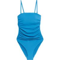 Tummy Control Padded Ruched Bandeau Swimsuit