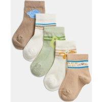 5pk Cotton Rich Breakfast Baby Socks (0-3 Yrs)