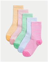 5p Striped Cotton Rich Socks (6 Small-7 Large)