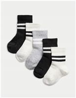 5 Pack Cotton Rich Baby Socks (0-3 Yrs)