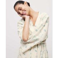 Cotton Rich Printed Waffle Dressing Gown
