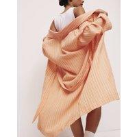 Pure Cotton Muslin Striped Dressing Gown