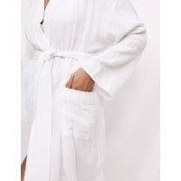 Pure Cotton Muslin Dobby Dressing Gown