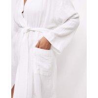 Pure Cotton Muslin Dobby Dressing Gown