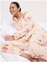 Pure Cotton Printed Revere Pyjama Set