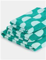 Pure Cotton Geometric Semi Circle Towel