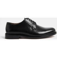 M&S SARTORIAL Wide Fit Leather Derby Shoes Black