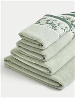 Pure Cotton Woven Floral Towel